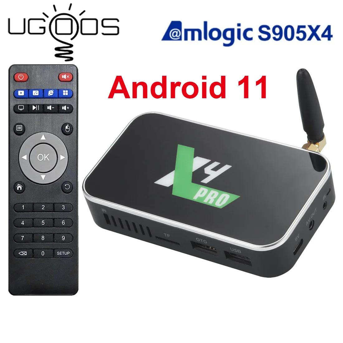 Woopker TV ڽ Ugoos X4 Pro:  ڽ, 4GB RAM, 32GB DDR4, ȵ̵ 11.0, 4K HD,  , AV1, 1000M